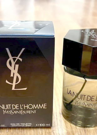 Yves saint laurent la nuit de l'homme edt💥оригінал 3 мл розпив аромата2 фото