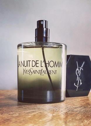 Yves saint laurent la nuit de l'homme edt💥оригинал 3 мл распив аромата затест4 фото