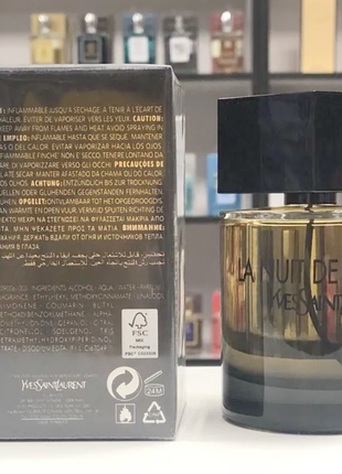 Yves saint laurent la nuit de l'homme edt💥оригінал 3 мл розпив аромата6 фото