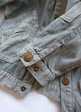 Джинсовая курточка baby bol серая джинсовка сіра джинсова куртка дитяча детская5 фото