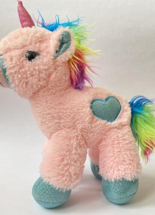Мягкая игрушка единорог розовая лошадка пони разноцветная1 фото