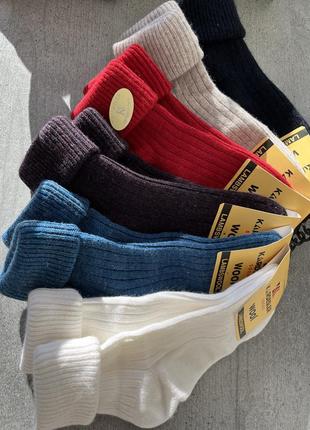 Шкарпетки тепленькі носки високі вовна зимові комфорно туреччина жіночі 36-408 фото