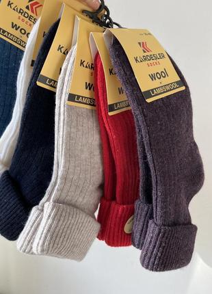 Шкарпетки тепленькі носки високі вовна зимові комфорно туреччина жіночі 36-407 фото