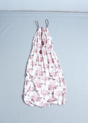 Colosseum платье женское длинное розовое белое в цветочек розовый zara bershka h&m b young shein без рукавов