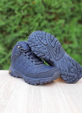 Зимние мужские кроссовки merrell tracking winter black fur черного цвета с мехом6 фото