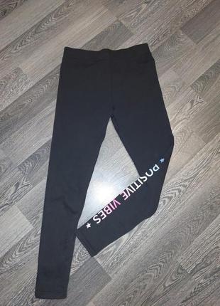 Черные утепленные легенсы лосины primark