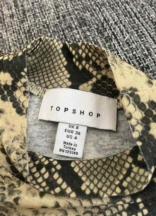 Лонг в змеиный принт xs/s от topshop водолазка базовая женская кроп топ гольф змеиный принт4 фото