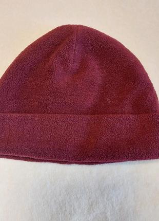 Тепла зручна подвійна флісова шапка1 фото