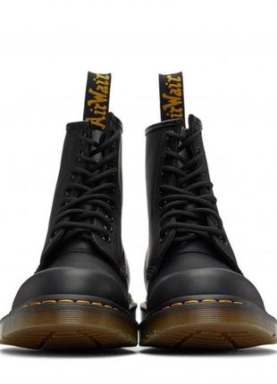 Dr. martens шкіряні черевики 11822003 мартенси 1460 black greasy4 фото