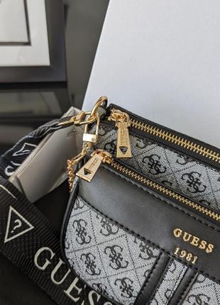 Сумка guess 1981 lux model 3 в 1 серый7 фото