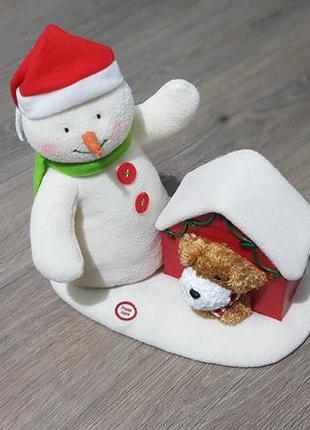Новогодняя игрушка, музыкальный снеговик, декор