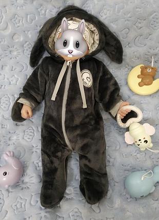 Суцільний комбінезончик для новонароджених, 0-3міс.