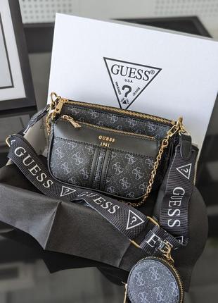 Сумка guess 1981 lux model 3 в 1 черный