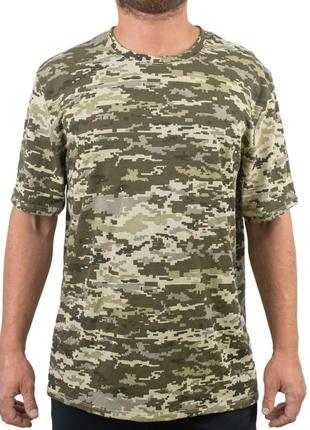 Тактическая футболка мужская, камуфляжная, пиксель, размер l