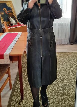 Кожаный тренч