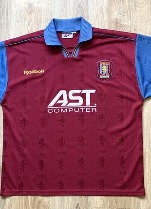 Мужская ретро винтажная футбольная джерси reebok aston villa 1995/96