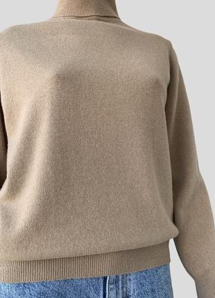 Вовняний ангоровий светр із високим коміром під горло водолазка гольф stefanel ангора шерсть5 фото