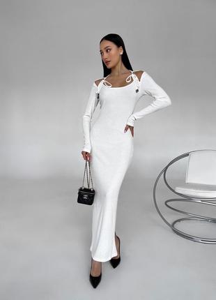 Платье с добавлением ангоры, белый