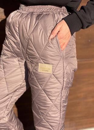 Теплый свитшот трехнитка на флисе + теплые брюки из плащёвки синтепон 1502 фото