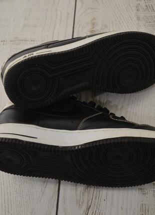 Nike air force 1 мужские кожаные кроссовки черного цвета оригинал 41 размер4 фото