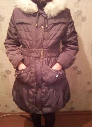 Курточка - пальто на дівчинку зимова2 фото