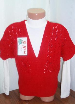 Жилетка в'язана для дівчинки