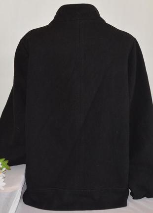 Брендовое черное демисезонное пальто полупальто с карманами e-vie вискоза большой размер2 фото