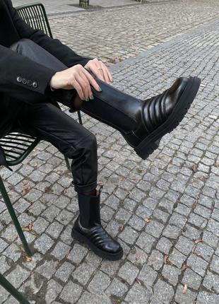 Женские ботинки bottega veteta chelsea boots black ботинки ботега вена