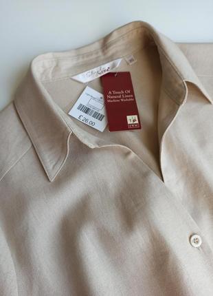 Гарна однотонна блуза з вмістом льону6 фото