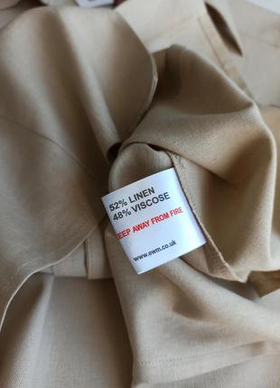 Гарна однотонна блуза з вмістом льону8 фото