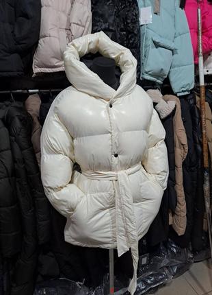 Зимняя удлиненная куртка оверсайз1 фото