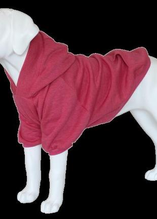 Худі для собак оверсайз з капюшоном тепле pink xs-7xl 4xl