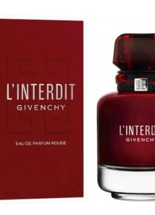 Givenchy l`interdit eau de parfum rouge 80 мл