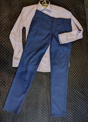 Мужская коттоновая рубашка daniel marcio+брюки джинсового кроя new manner