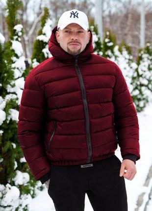Куртка зимова чоловіча пухова з капюшоном тепла as as до -10 с чорна пуховик чоловічий зимовий з капюшоном7 фото