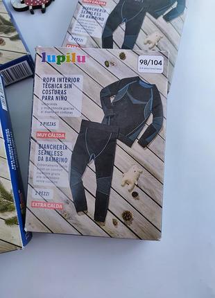 Термо белье термобелье комплект термо реглан лосины штаны lupilu 98, 104 см, на 3, 4 года