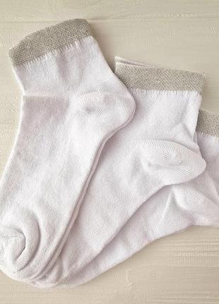 Качественные женские, подростковые носки, короткие спортивные. размер 35-40. цвет белый2 фото