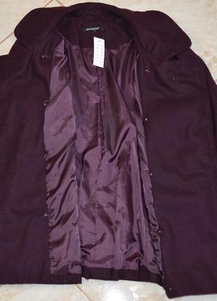 Брендовое демисезонное пальто с карманами atmosphere шерсть вискоза этикетка6 фото