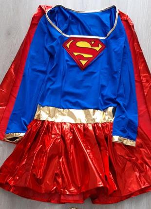 Костюм карнавальний, плаття супервумен, супермен