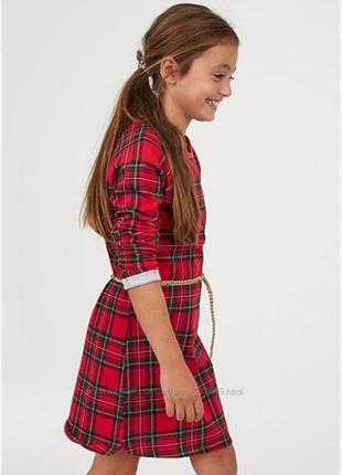 Різдвяна новорічна тепла сукня платье тартан h&m