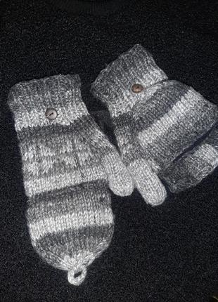 Теплящие перчатки митенки3 фото