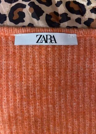 Вовняний укорочений светр на ґудзиках zara4 фото