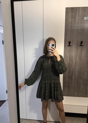 Зеленое платье mango