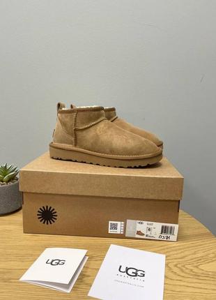 Ugg ultra mini chestnut угги рыжие замшевые