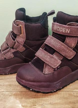 Зимові термо черевики снігоходи woden adrian pearl - tex - fudge (данія, р.30)