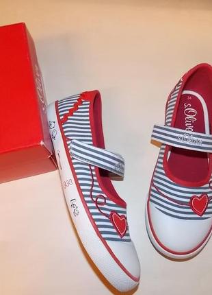 Фирменные туфли балетки  s.oliver р-р 27(17см)оригинал.распродажа!!!