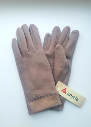 Женские перчатки на флисе с сенсором.1 фото