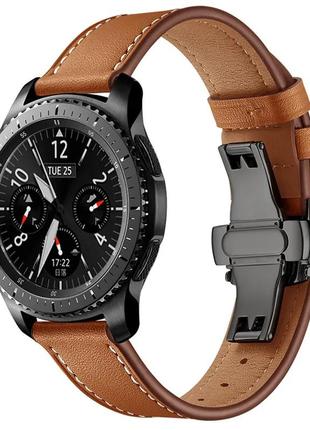 Шкіряний ремінець  samsung galaxy watch 3 45mm / gear s3 frontier / galaxy watch 46 мм і д.7 фото