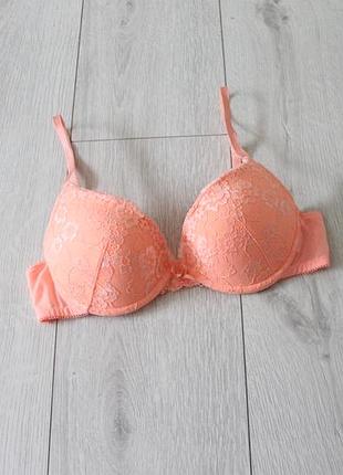 Оранжевый бюстгальтер с пуш-апом