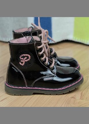 Ботинки на девочку pablosky kids lisa испания в стиле dr. martens 22р.1 фото